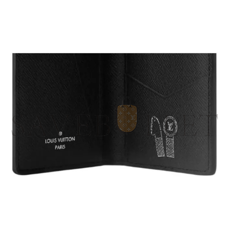 l**is V*t*n murakami monogram gradient print all over card holder black m14134 (11*7.5*1cm)